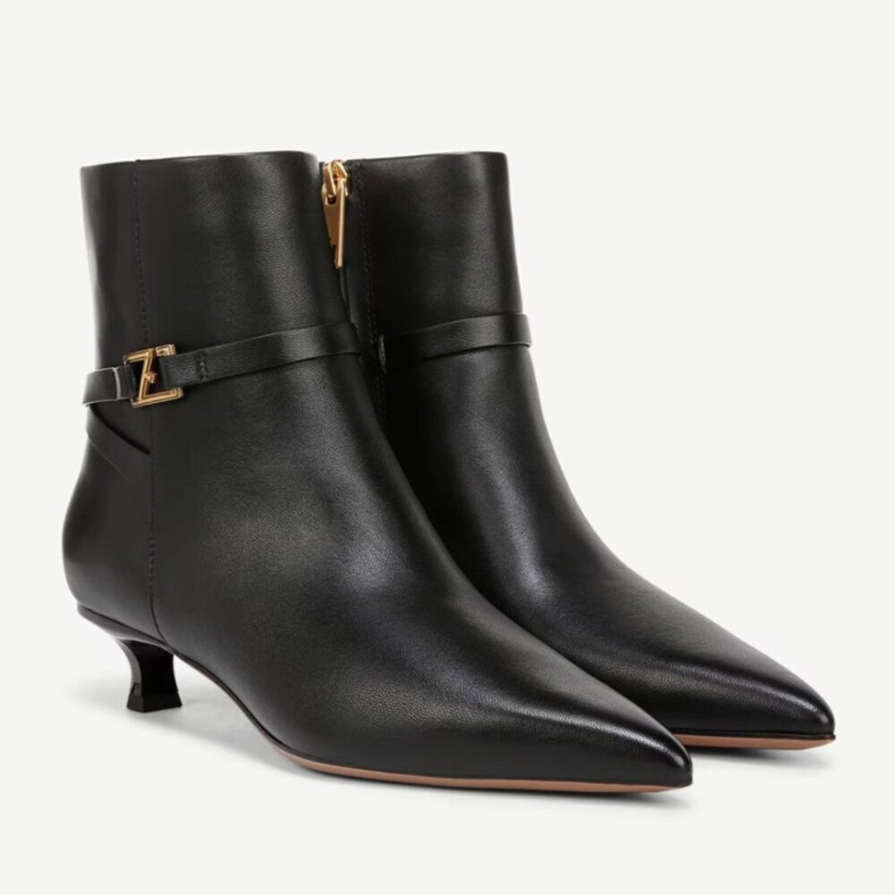 Franco Sarto Marnie Ankle Boot In Black Leather